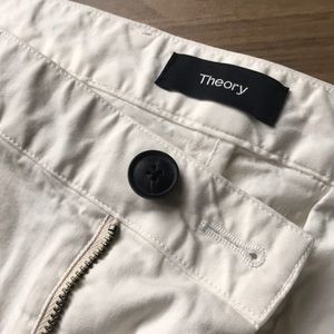 Theory white cotton pants 36 waist